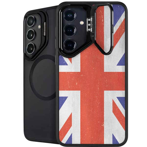 United Kingdom Flag Distressed Galaxy S26 Plus Kickstand Case