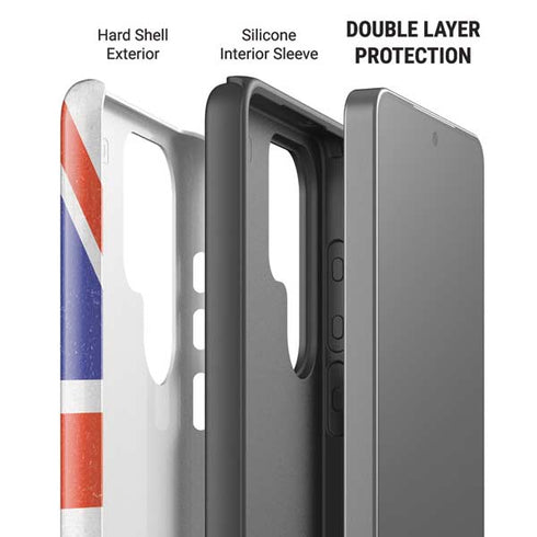 United Kingdom Flag Distressed Galaxy S26 Ultra Impact Case