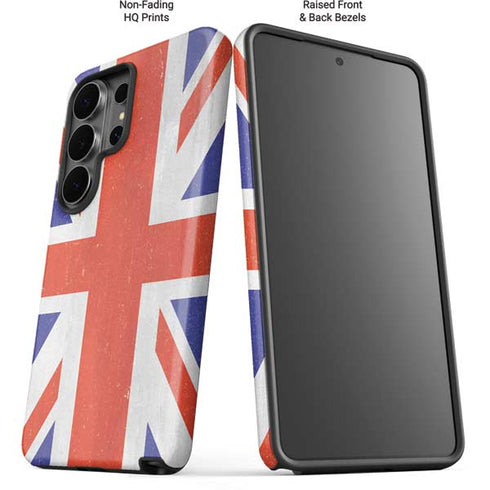 United Kingdom Flag Distressed Galaxy S26 Ultra Impact Case