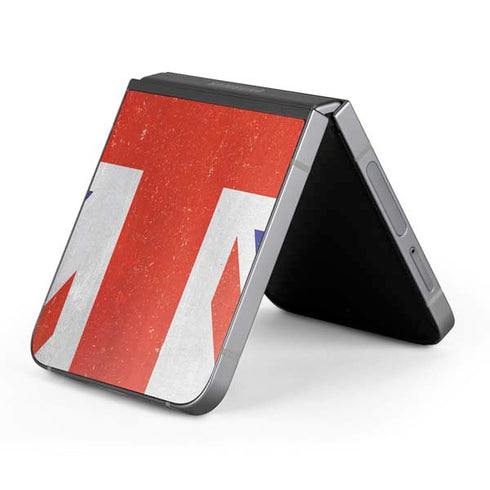 United Kingdom Flag Distressed Galaxy Z Flip6 Skin
