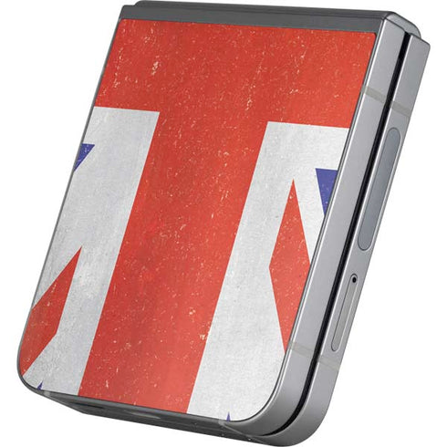 United Kingdom Flag Distressed Galaxy Z Flip6 Skin