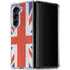 United Kingdom Flag Distressed Galaxy Z Fold5 5G Clear Case