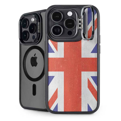 United Kingdom Flag Distressed iPhone 13 Pro Kickstand Case
