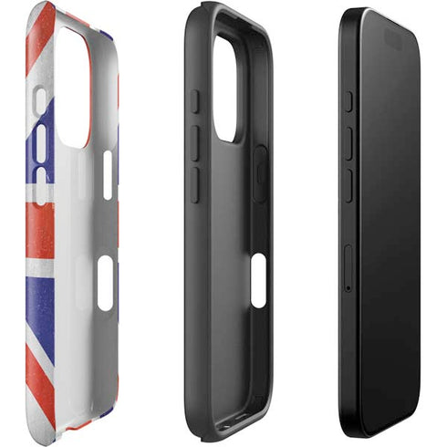 United Kingdom Flag Distressed iPhone 16 Pro Impact Case