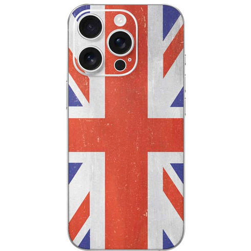 United Kingdom Flag Distressed iPhone 16 Pro Skin