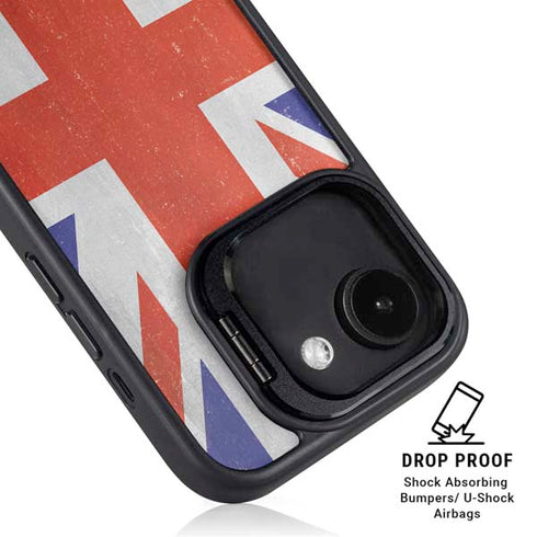 United Kingdom Flag Distressed iPhone 16e Kickstand Case