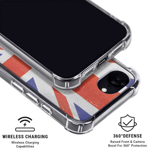 United Kingdom Flag Distressed iPhone 16e MagSafe Case