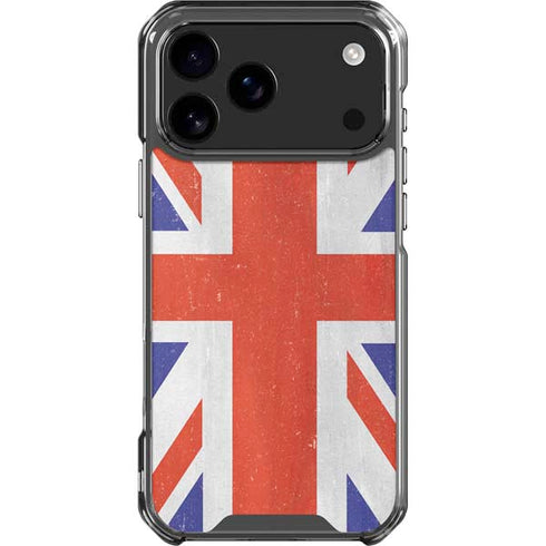 United Kingdom Flag Distressed iPhone 18 Pro Max Clear Case