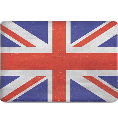 United Kingdom Flag Distressed MacBook Skins