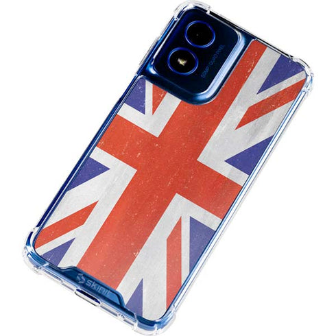 United Kingdom Flag Distressed Moto G 5G (2024) Clear Case