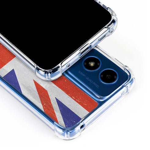 United Kingdom Flag Distressed Moto G 5G (2024) Clear Case