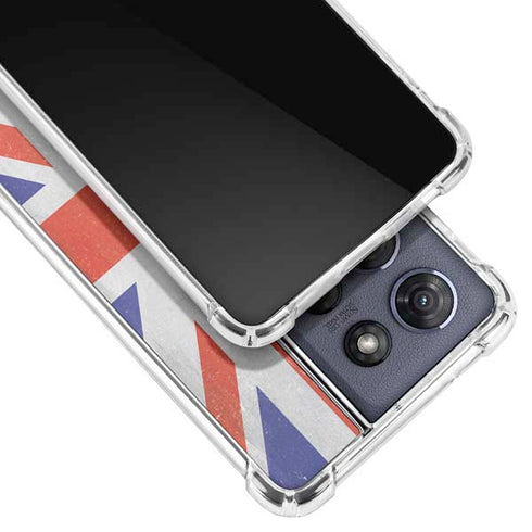 United Kingdom Flag Distressed Moto G Play 5G (2025) Clear Case