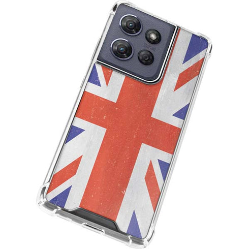 United Kingdom Flag Distressed Moto G Power 5G (2025) Clear Case
