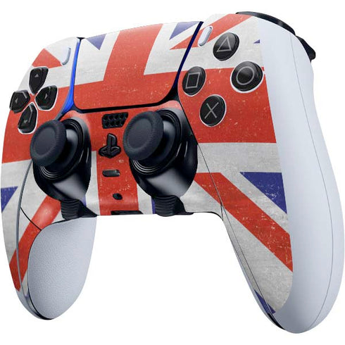 United Kingdom Flag Distressed PS5 DualSense Edge Pro Controller Skin