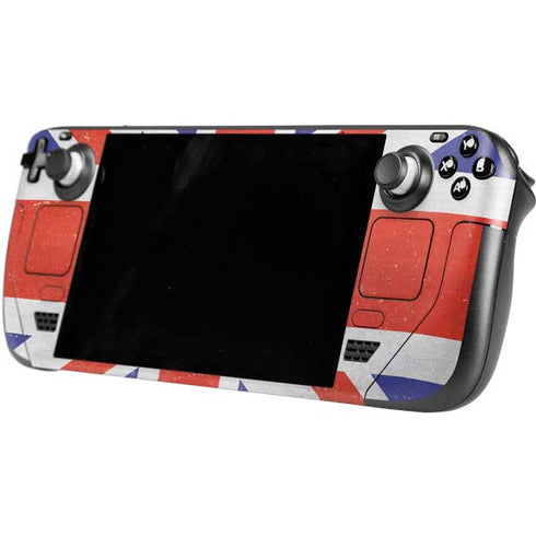 United Kingdom Flag Distressed Steam Deck Handheld Gaming Computer OLED Skin