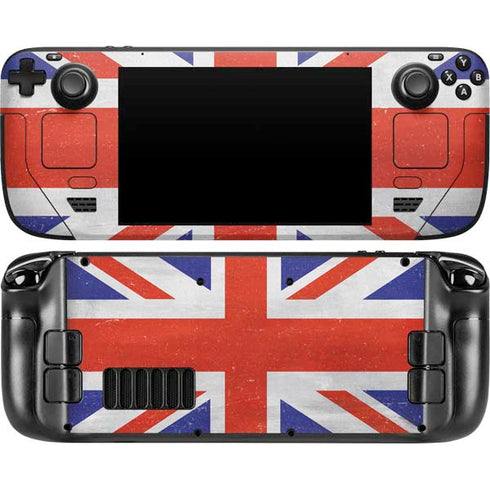United Kingdom Flag Distressed Steam Deck Handheld Gaming Computer Skin