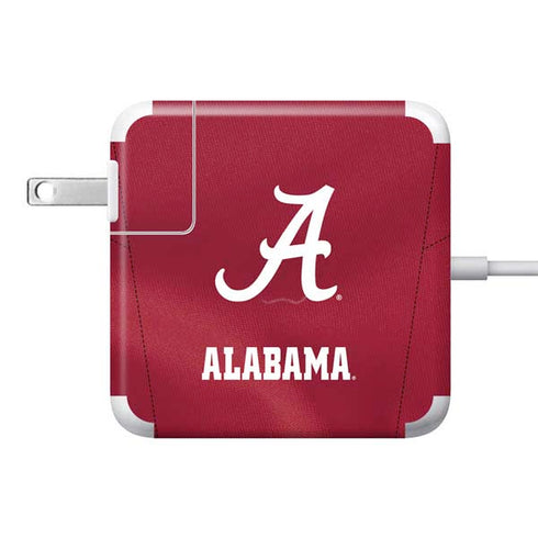 University of Alabama Maroon Jersey 85W Power Adapter (15 and 17 inch MacBook Pro Charger) Skin