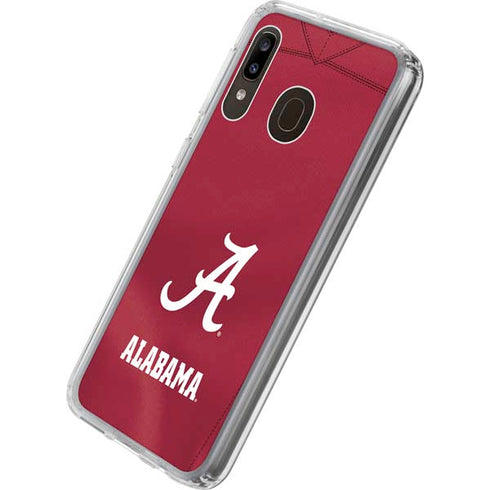 University of Alabama Maroon Jersey Galaxy A20 Clear Case