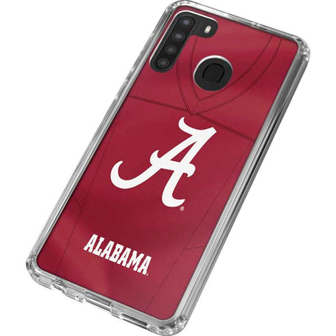 University of Alabama Maroon Jersey Galaxy A21 Clear Case