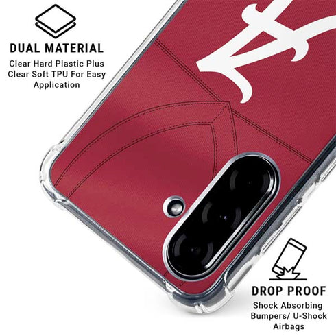 University of Alabama Maroon Jersey Galaxy A36 5G Clear Case