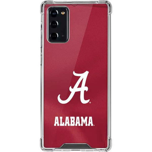 University of Alabama Maroon Jersey Galaxy Note20 5G Clear Case