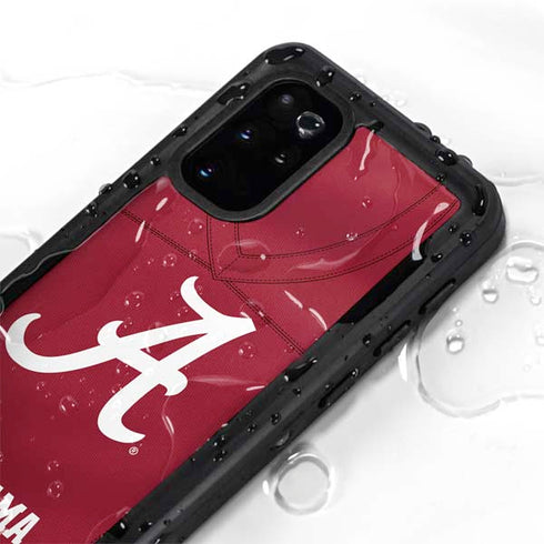 University of Alabama Maroon Jersey Galaxy S20 Plus Waterproof Case
