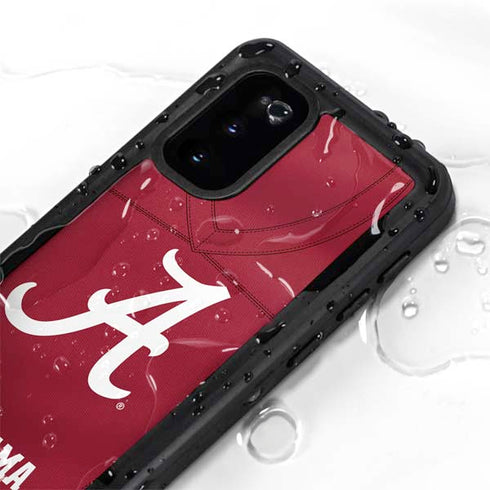 University of Alabama Maroon Jersey Galaxy S20 Waterproof Case