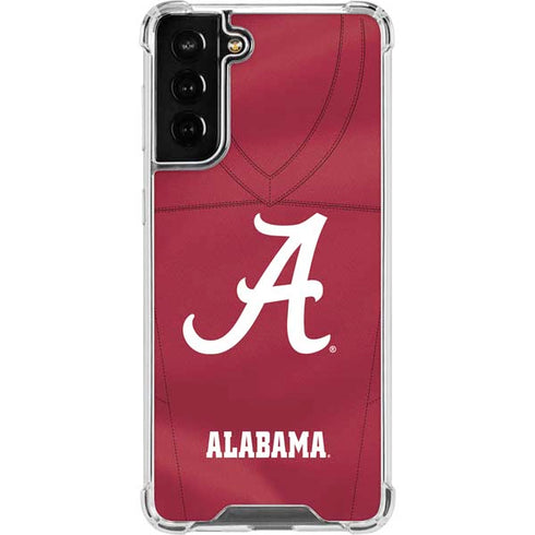 University of Alabama Maroon Jersey Galaxy S21 FE Clear Case