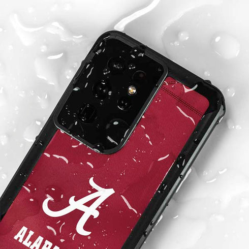 University of Alabama Maroon Jersey Galaxy S24 Ultra Waterproof Case