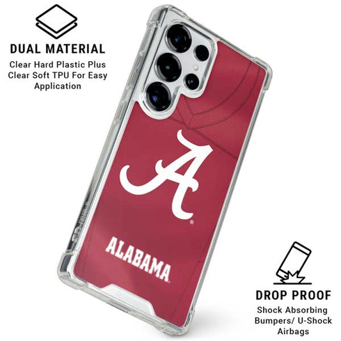 University of Alabama Maroon Jersey Galaxy S26 Ultra Clear Case