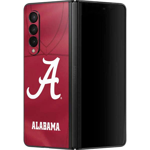 University of Alabama Maroon Jersey Galaxy Z Fold3 5G Skin