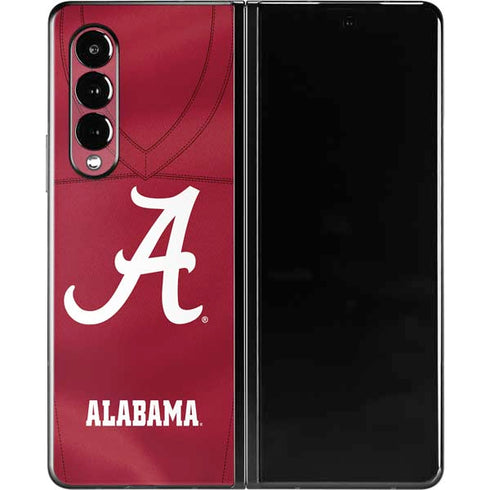 University of Alabama Maroon Jersey Galaxy Z Fold3 5G Skin