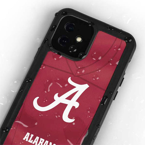 University of Alabama Maroon Jersey iPhone 12 Mini Waterproof Case