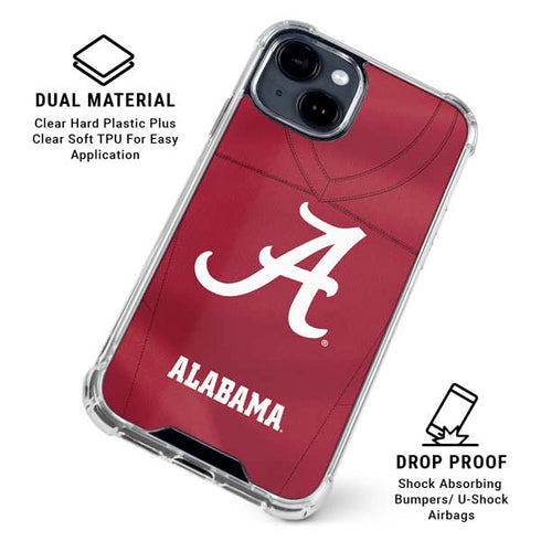 University of Alabama Maroon Jersey iPhone 14 Plus Clear Case