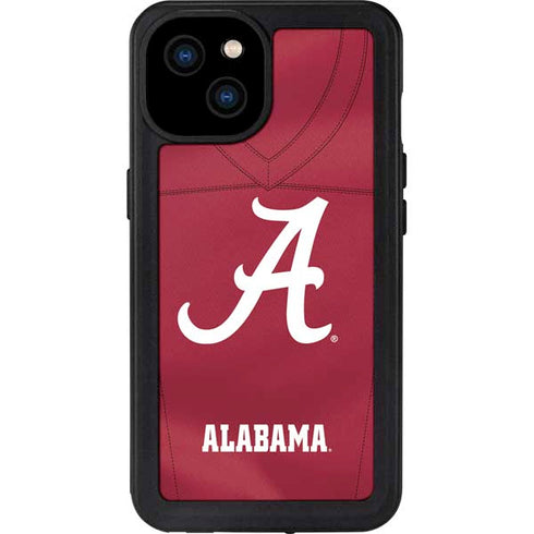 University of Alabama Maroon Jersey iPhone 15 Plus Waterproof Case