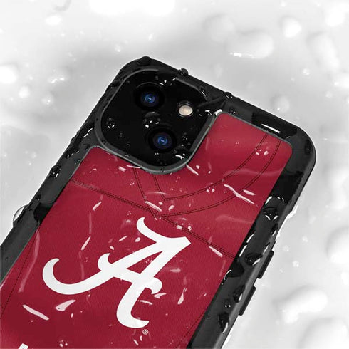 University of Alabama Maroon Jersey iPhone 15 Plus Waterproof Case