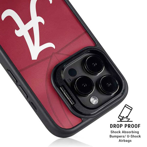 University of Alabama Maroon Jersey iPhone 15 Pro Max Kickstand Case