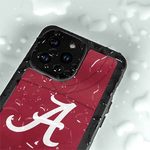University of Alabama Maroon Jersey iPhone 15 Pro Waterproof Case