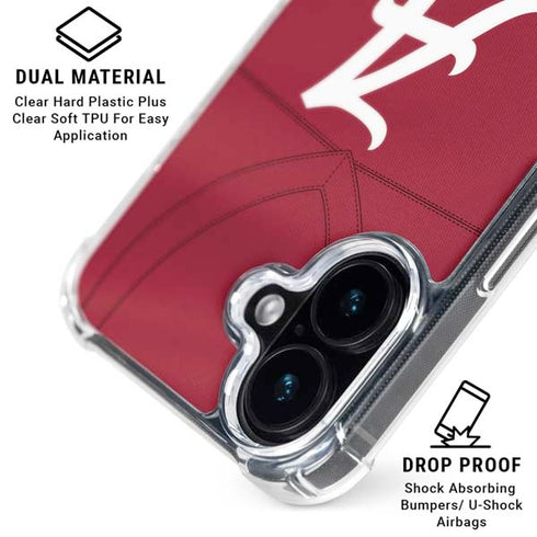 University of Alabama Maroon Jersey iPhone 16 Plus Clear Case