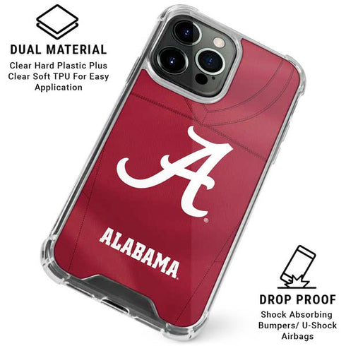 University of Alabama Maroon Jersey iPhone 16 Pro Max Clear Case
