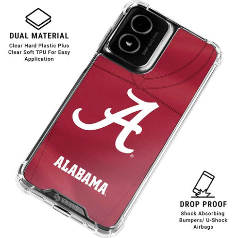 University of Alabama Maroon Jersey Moto G Power 5G (2024) Clear Case