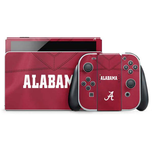 University of Alabama Maroon Jersey Nintendo Switch OLED (2021) Skin
