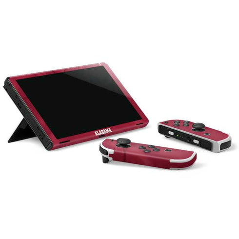 University of Alabama Maroon Jersey Nintendo Switch OLED (2021) Skin