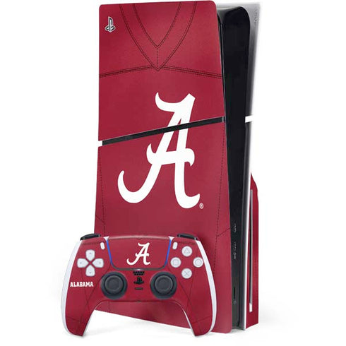 University of Alabama Maroon Jersey PS5 Slim Disk Bundle Skin