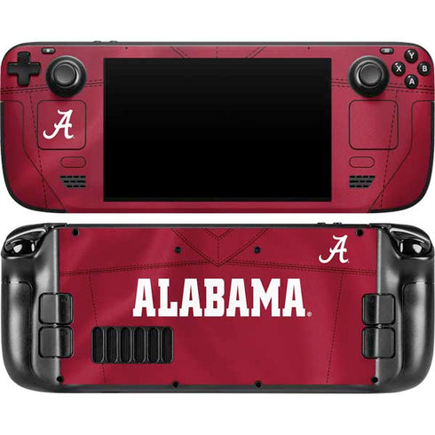 University of Alabama Maroon Jersey Steam Deck Handheld Gaming Computer OLED Skin