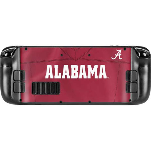 University of Alabama Maroon Jersey Steam Deck Handheld Gaming Computer OLED Skin