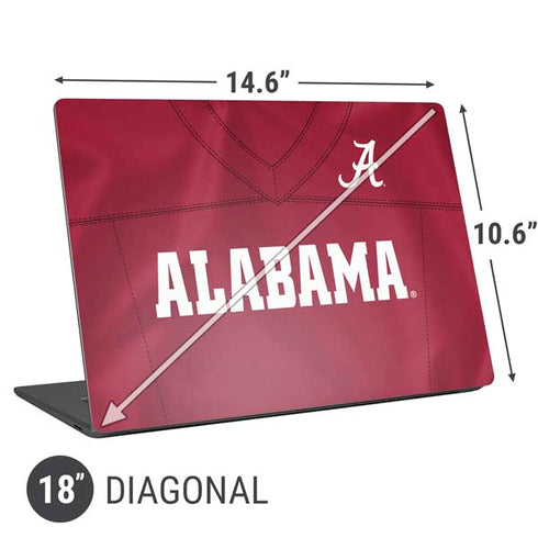 University of Alabama Maroon Jersey Universal Laptop 18in (14.6 x 10.6in) Skin