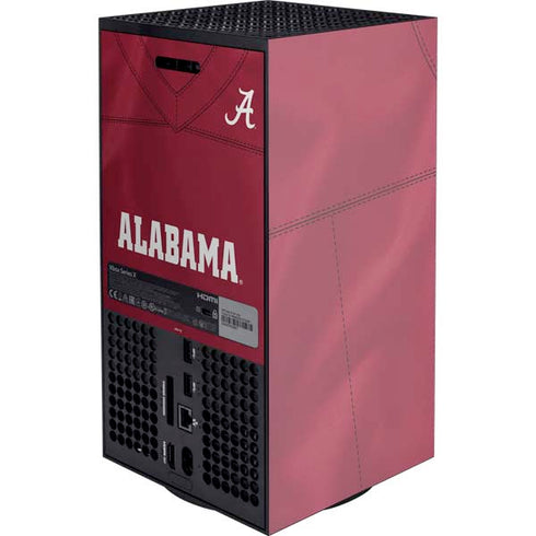 University of Alabama Maroon Jersey Xbox Series X Console Skin