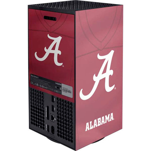 University of Alabama Maroon Jersey XBox Series X Digital Edition Console Skin