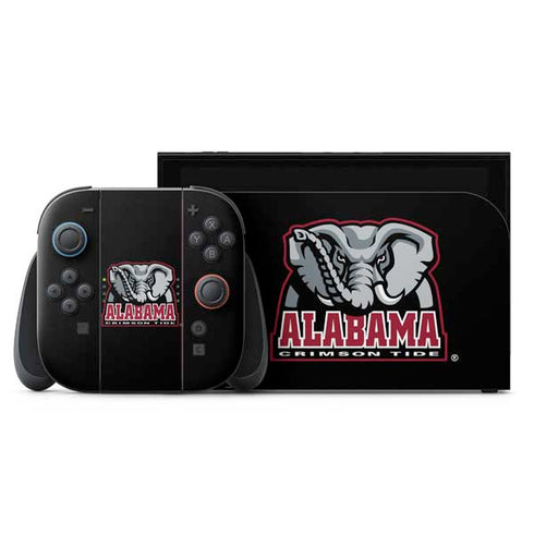 University of Alabama Primary Logo Nintendo Skins
